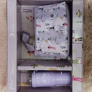 RARE FIND!! BRAND NEW BETSEY JOHNSON 3-PIECE SET W/WRISTLET & TUMBLER